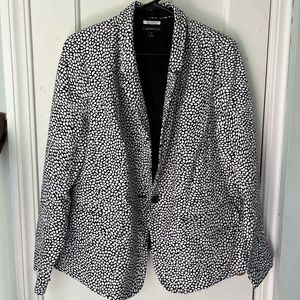Black and White Dotted Blazer - Size 18 - Lane Bryant - The Modernist Collection